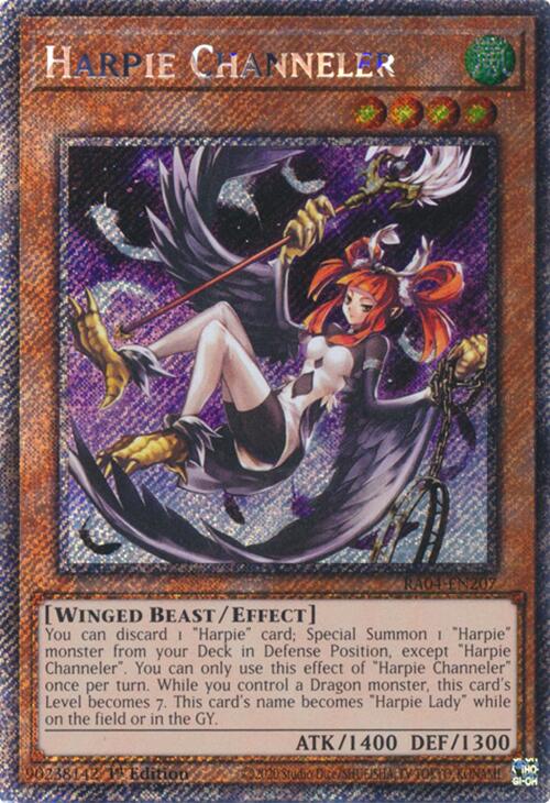 Harpie Channeler [RA04-EN207] Platinum Secret Rare | Galaxy Games LLC