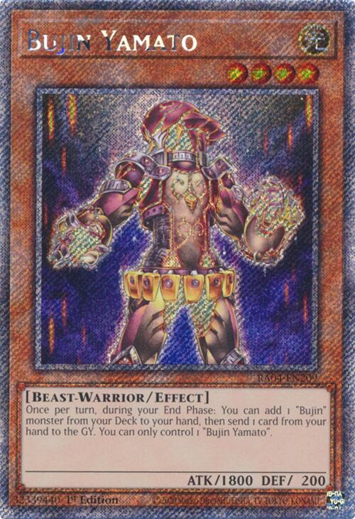 Bujin Yamato [RA04-EN209] Platinum Secret Rare | Galaxy Games LLC