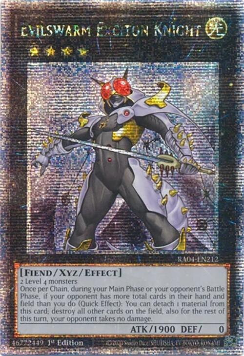 Evilswarm Exciton Knight [RA04-EN212] Quarter Century Secret Rare | Galaxy Games LLC
