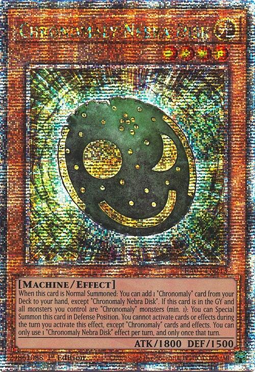 Chronomaly Nebra Disk [RA04-EN213] Quarter Century Secret Rare | Galaxy Games LLC