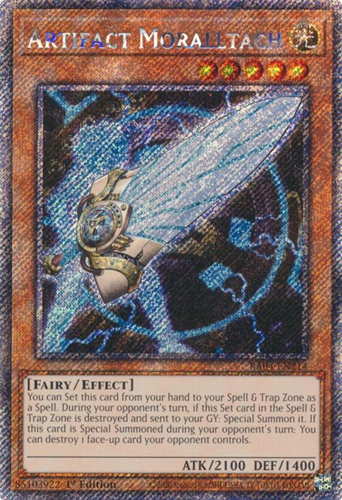 Artifact Moralltach [RA04-EN214] Platinum Secret Rare | Galaxy Games LLC
