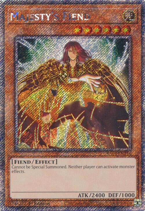 Majesty's Fiend [RA04-EN216] Platinum Secret Rare | Galaxy Games LLC