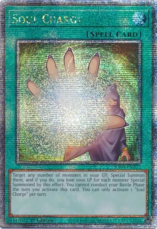 Soul Charge [RA04-EN222] Quarter Century Secret Rare | Galaxy Games LLC