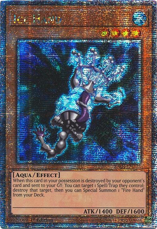 Ice Hand [RA04-EN225] Quarter Century Secret Rare | Galaxy Games LLC