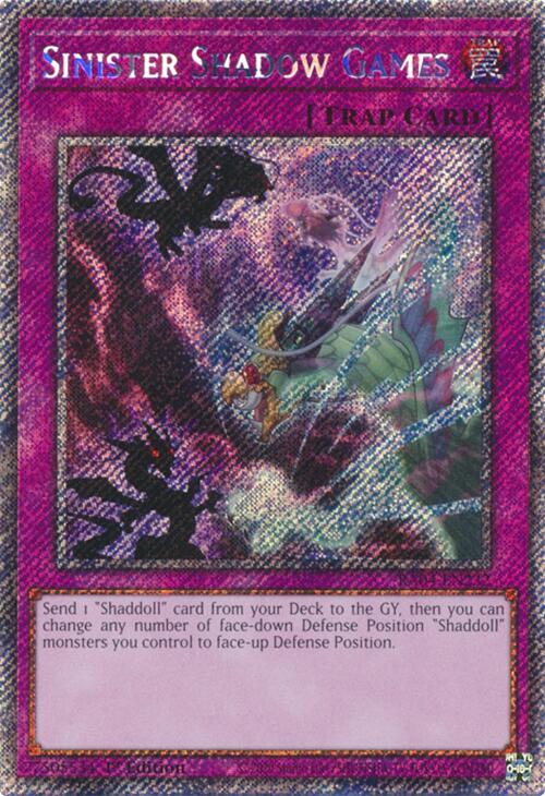 Sinister Shadow Games [RA04-EN232] Platinum Secret Rare | Galaxy Games LLC
