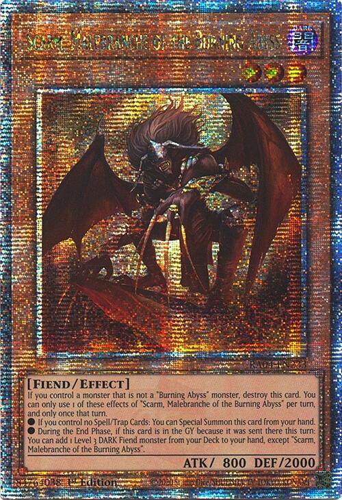 Scarm, Malebranche of the Burning Abyss [RA04-EN233] Quarter Century Secret Rare | Galaxy Games LLC