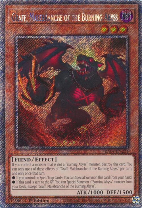 Graff, Malebranche of the Burning Abyss [RA04-EN234] Platinum Secret Rare | Galaxy Games LLC