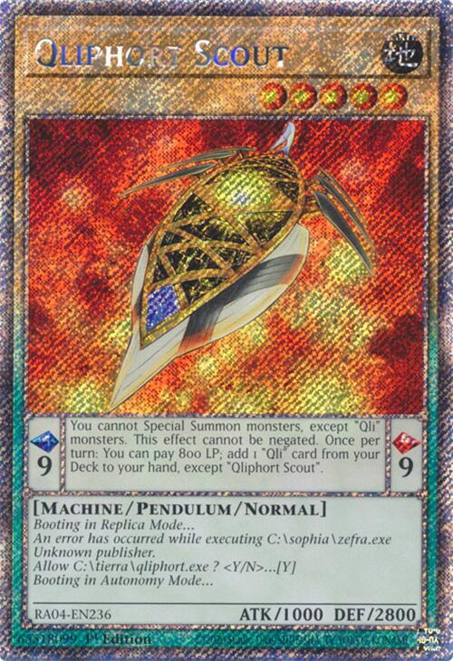 Qliphort Scout [RA04-EN236] Platinum Secret Rare | Galaxy Games LLC