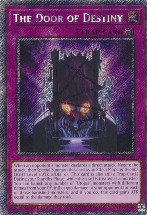 The Door of Destiny [RA04-EN240] Platinum Secret Rare | Galaxy Games LLC