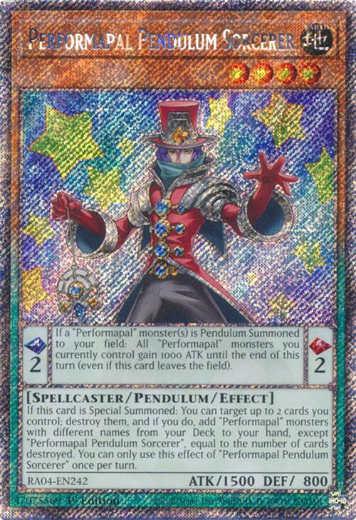 Performapal Pendulum Sorcerer [RA04-EN242] Platinum Secret Rare | Galaxy Games LLC