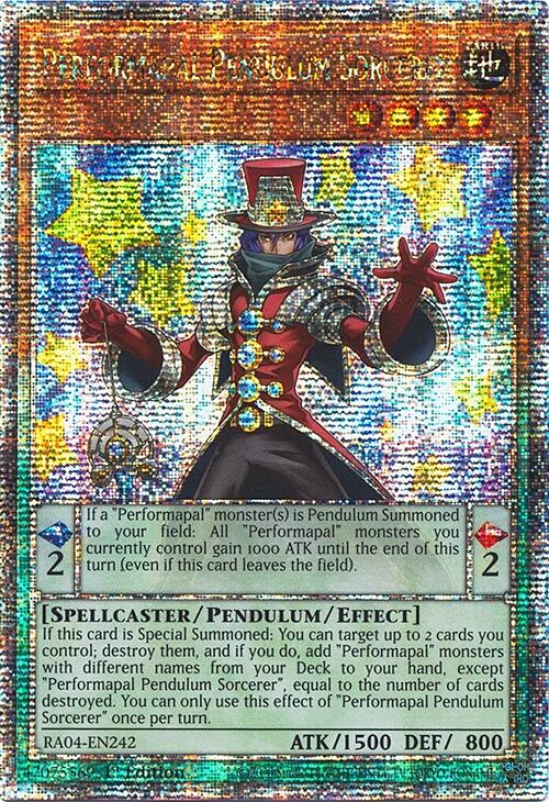 Performapal Pendulum Sorcerer [RA04-EN242] Quarter Century Secret Rare | Galaxy Games LLC