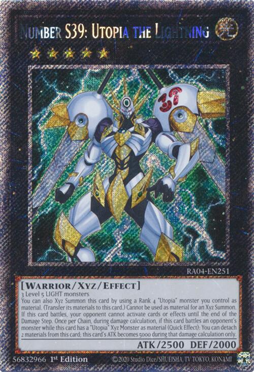 Number S39: Utopia the Lightning [RA04-EN251] Platinum Secret Rare | Galaxy Games LLC