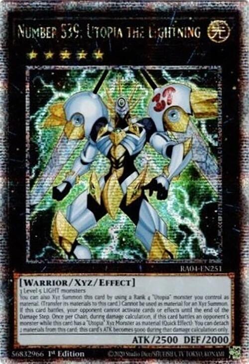 Number S39: Utopia the Lightning [RA04-EN251] Quarter Century Secret Rare | Galaxy Games LLC