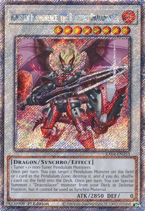 Ignister Prominence, the Blasting Dracoslayer [RA04-EN253] Platinum Secret Rare | Galaxy Games LLC