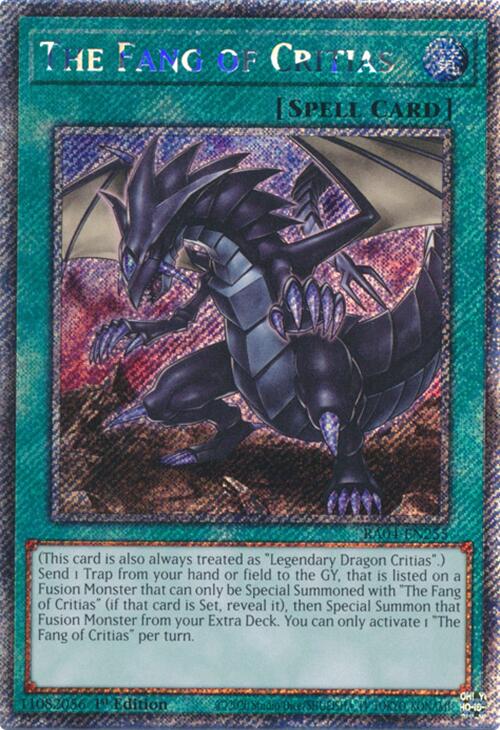 The Fang of Critias [RA04-EN255] Platinum Secret Rare | Galaxy Games LLC