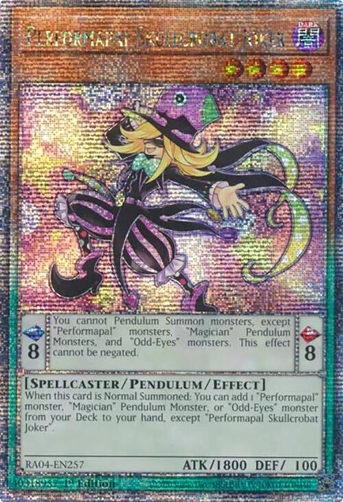 Performapal Skullcrobat Joker [RA04-EN257] Quarter Century Secret Rare | Galaxy Games LLC