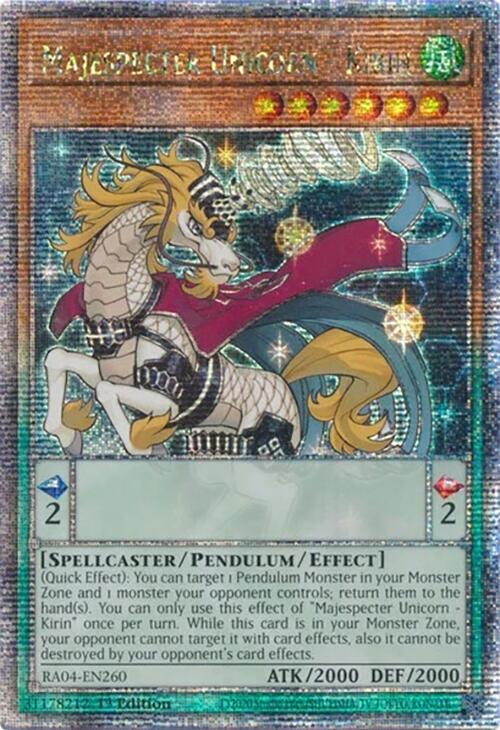 Majespecter Unicorn - Kirin [RA04-EN260] Quarter Century Secret Rare | Galaxy Games LLC