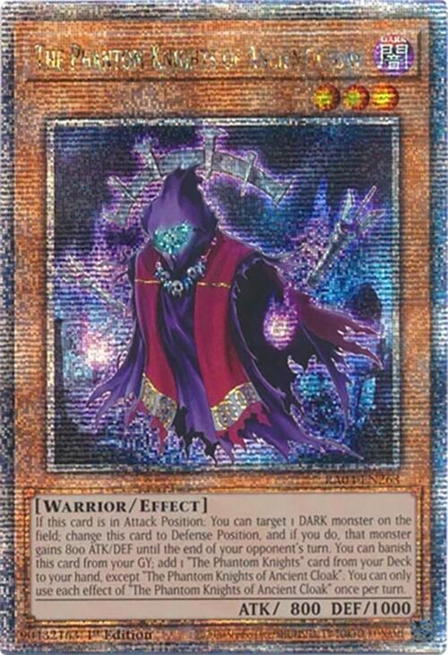 The Phantom Knights of Ancient Cloak [RA04-EN263] Quarter Century Secret Rare | Galaxy Games LLC