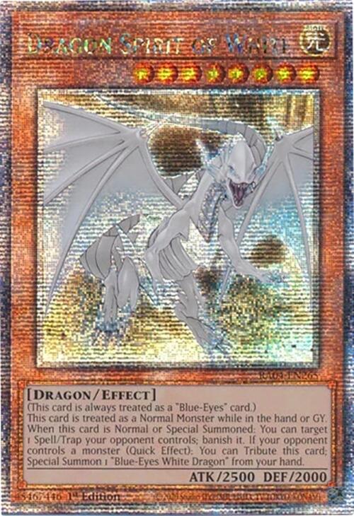 Dragon Spirit of White [RA04-EN265] Quarter Century Secret Rare | Galaxy Games LLC