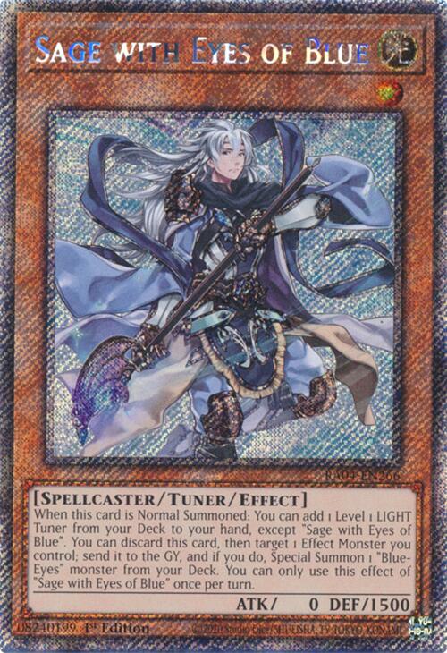 Sage with Eyes of Blue [RA04-EN266] Platinum Secret Rare | Galaxy Games LLC