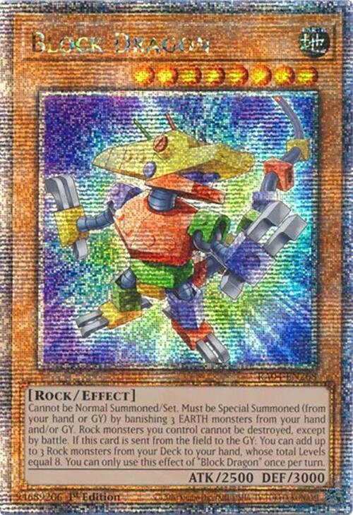 Block Dragon [RA04-EN268] Quarter Century Secret Rare | Galaxy Games LLC