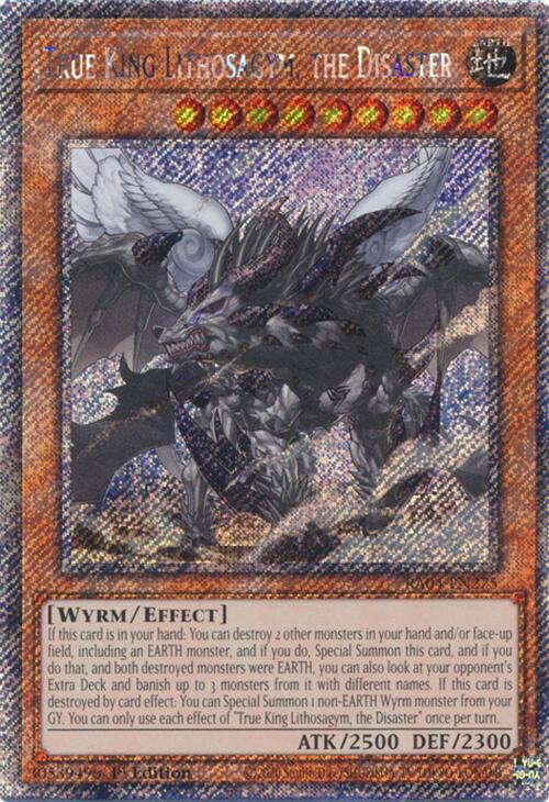 True King Lithosagym, the Disaster [RA04-EN275] Platinum Secret Rare | Galaxy Games LLC