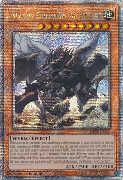 True King Lithosagym, the Disaster [RA04-EN275] Quarter Century Secret Rare | Galaxy Games LLC