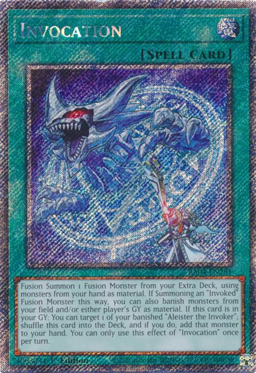 Invocation [RA04-EN281] Platinum Secret Rare | Galaxy Games LLC
