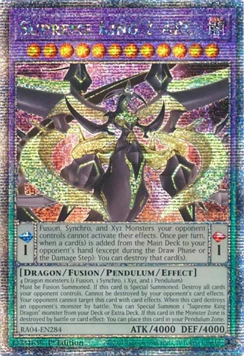 Supreme King Z-ARC [RA04-EN284] Quarter Century Secret Rare | Galaxy Games LLC