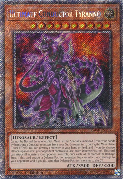 Ultimate Conductor Tyranno [RA04-EN287] Platinum Secret Rare | Galaxy Games LLC