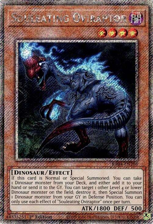 Souleating Oviraptor [RA04-EN288] Platinum Secret Rare | Galaxy Games LLC