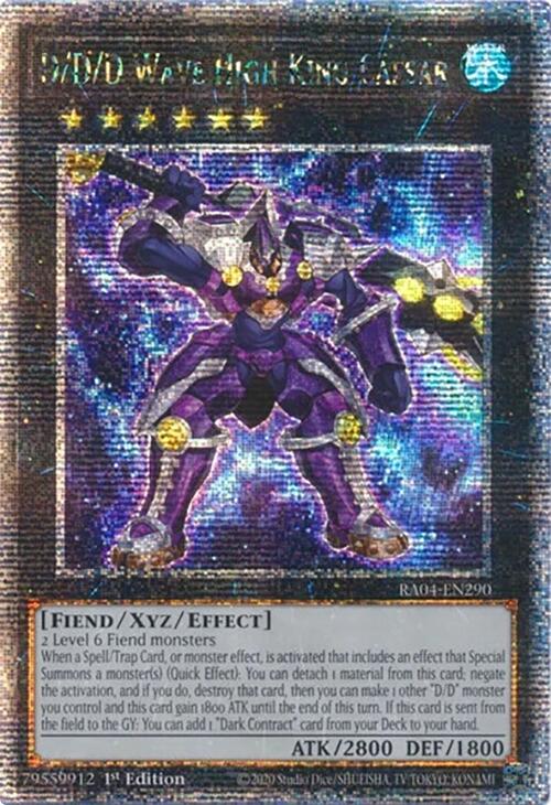 D/D/D Wave High King Caesar [RA04-EN290] Quarter Century Secret Rare | Galaxy Games LLC