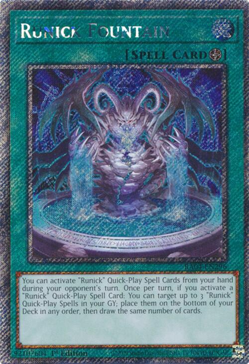 Runick Fountain [RA04-EN296] Platinum Secret Rare | Galaxy Games LLC
