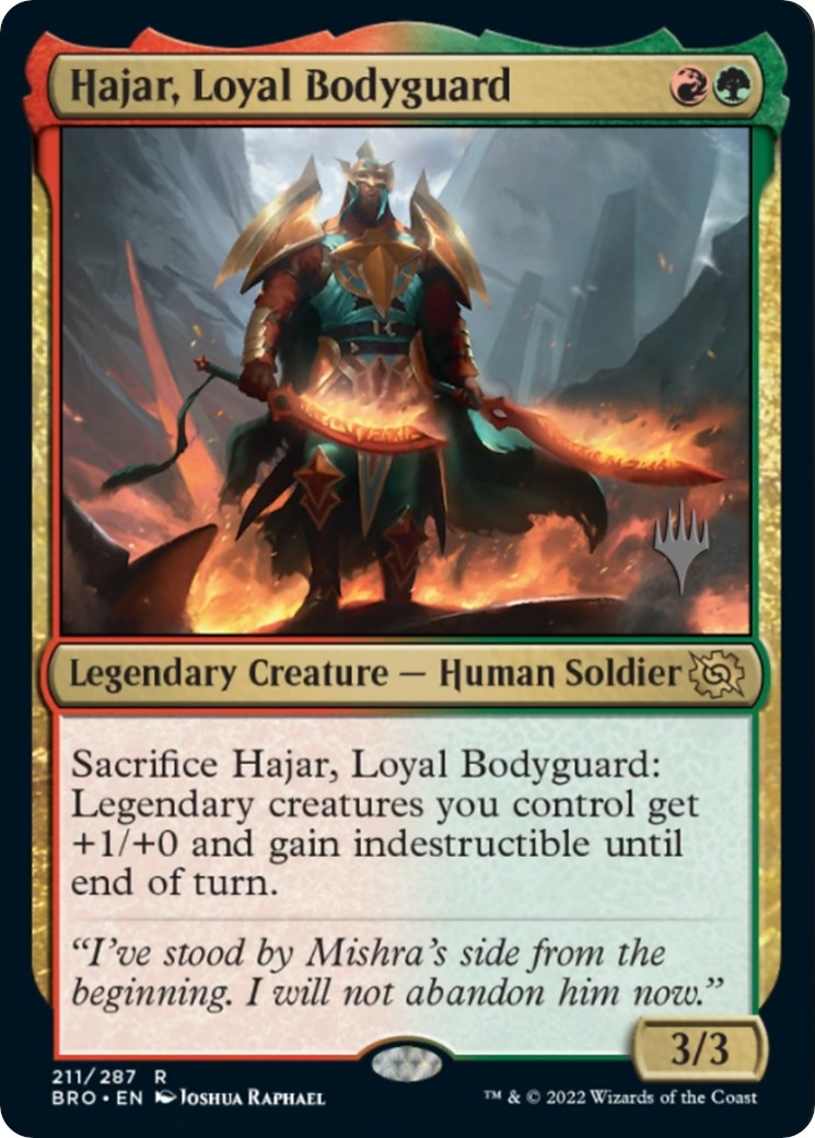 Hajar, Loyal Bodyguard (Promo Pack) [The Brothers' War Promos] | Galaxy Games LLC