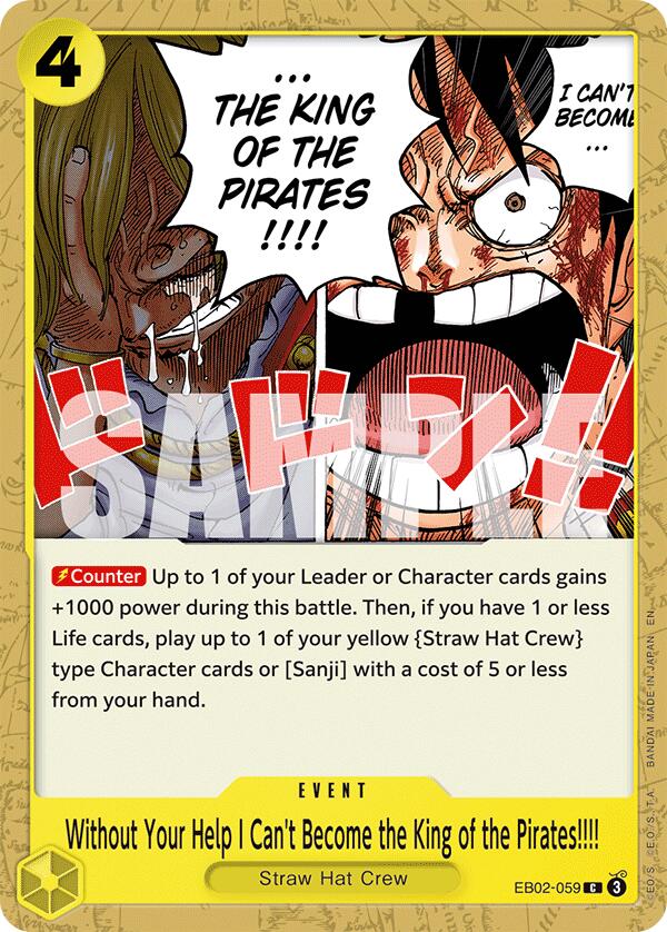 Without Your Help I Can't Become the King of the Pirates!!!! [Extra Booster: Anime 25th Collection] | Galaxy Games LLC