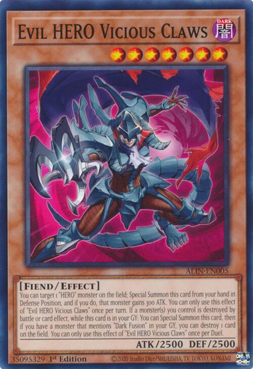 Evil HERO Vicious Claws [ALIN-EN005] Common | Galaxy Games LLC