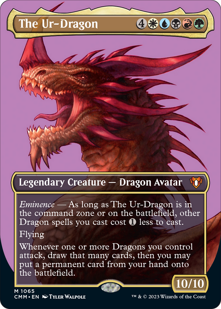 The Ur-Dragon (Borderless Textured Foil Frame Break) [Commander Masters] | Galaxy Games LLC