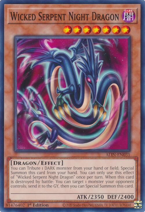 Wicked Serpent Night Dragon [ALIN-EN031] Common | Galaxy Games LLC
