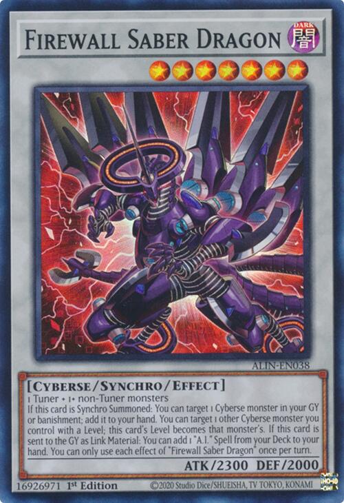 Firewall Saber Dragon [ALIN-EN038] Super Rare | Galaxy Games LLC