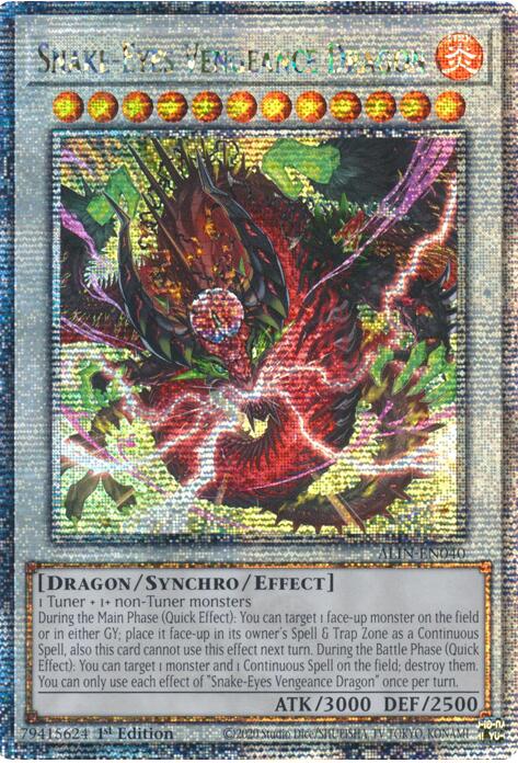 Snake-Eyes Vengeance Dragon [ALIN-EN040] Quarter Century Secret Rare | Galaxy Games LLC