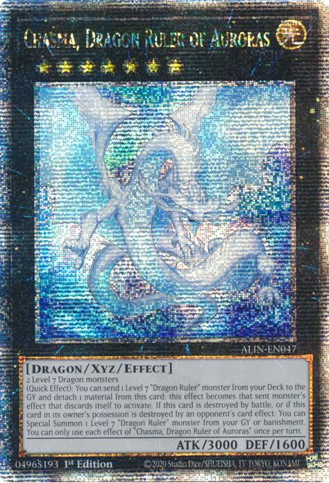 Chasma, Dragon Ruler of Auroras [ALIN-EN047] Quarter Century Secret Rare | Galaxy Games LLC