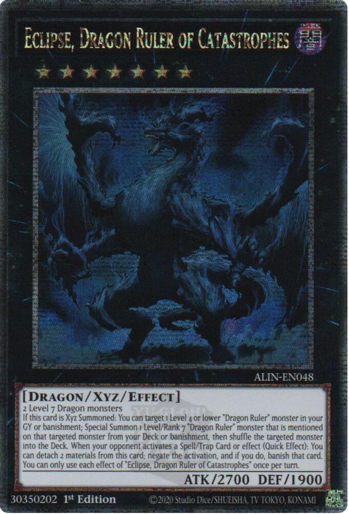Eclipse, Dragon Ruler of Catastrophes [ALIN-EN048] Quarter Century Secret Rare | Galaxy Games LLC
