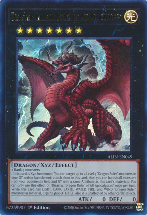Disaster, Dragon Ruler of All Apocalypses [ALIN-EN049] Ultra Rare | Galaxy Games LLC
