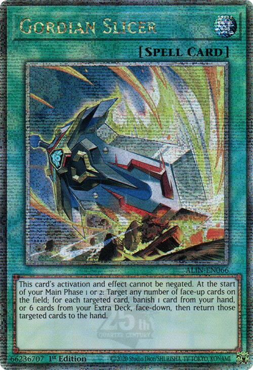 Gordian Slicer [ALIN-EN066] Quarter Century Secret Rare | Galaxy Games LLC