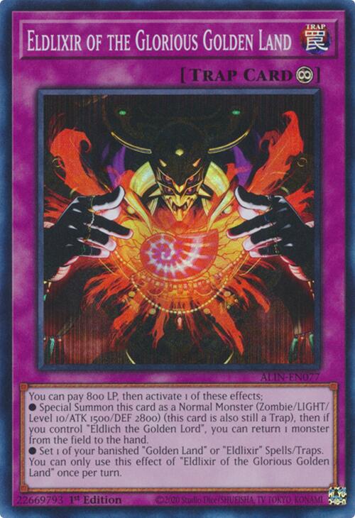 Eldlixir of the Glorious Golden Land [ALIN-EN077] Super Rare | Galaxy Games LLC