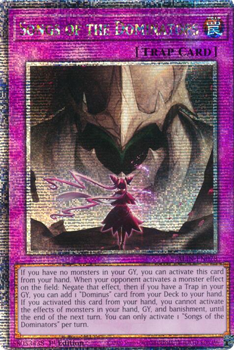 Songs of the Dominators [ALIN-EN078] Quarter Century Secret Rare | Galaxy Games LLC