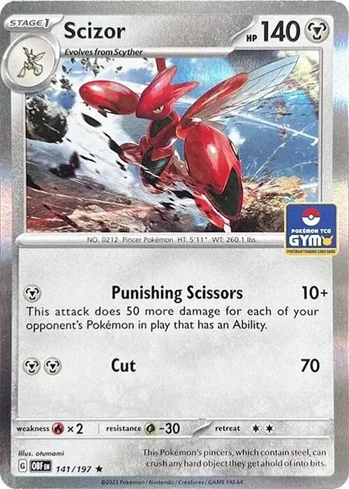 Scizor (141/197) (Pokemon Gym Promo) [Scarlet & Violet: Obsidian Flames] | Galaxy Games LLC