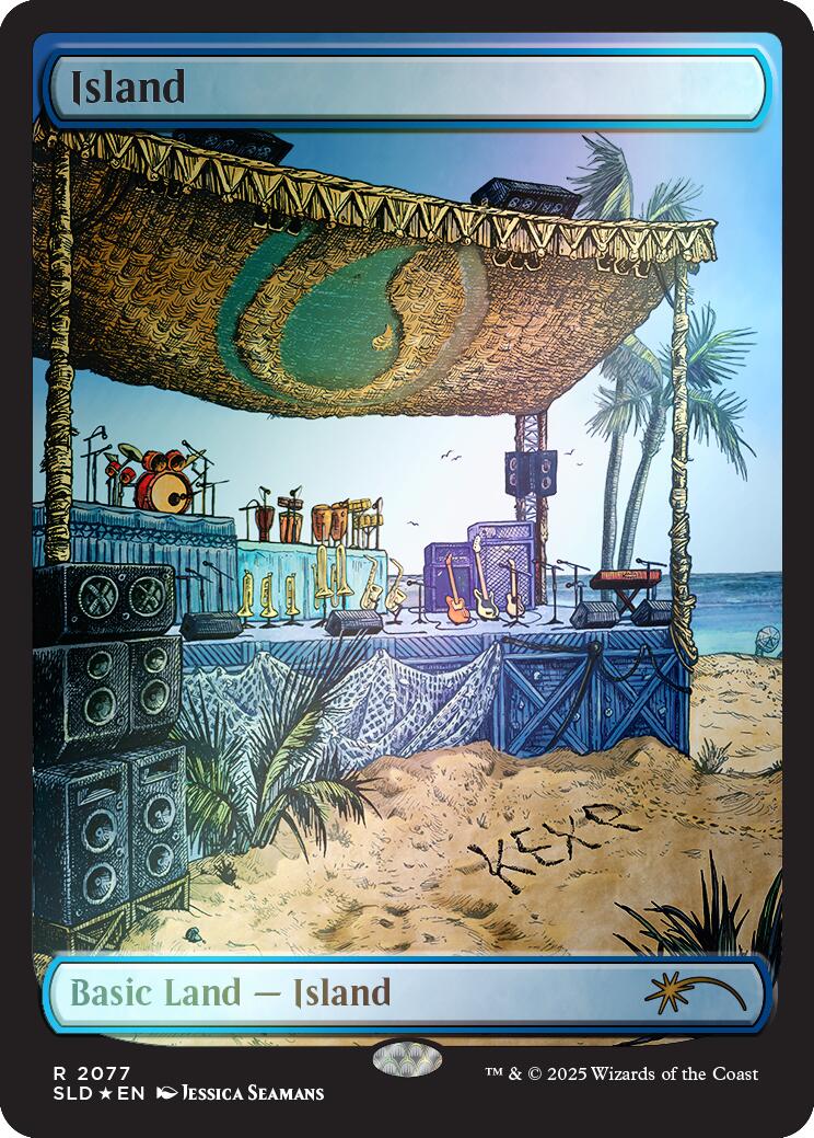Island (2077) (Rainbow Foil) [Secret Lair Drop Series] | Galaxy Games LLC