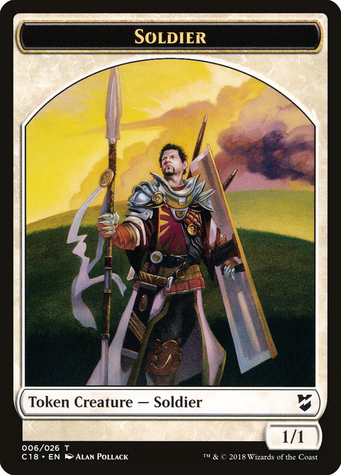 Cat // Soldier Double-Sided Token [Commander 2018 Tokens] | Galaxy Games LLC