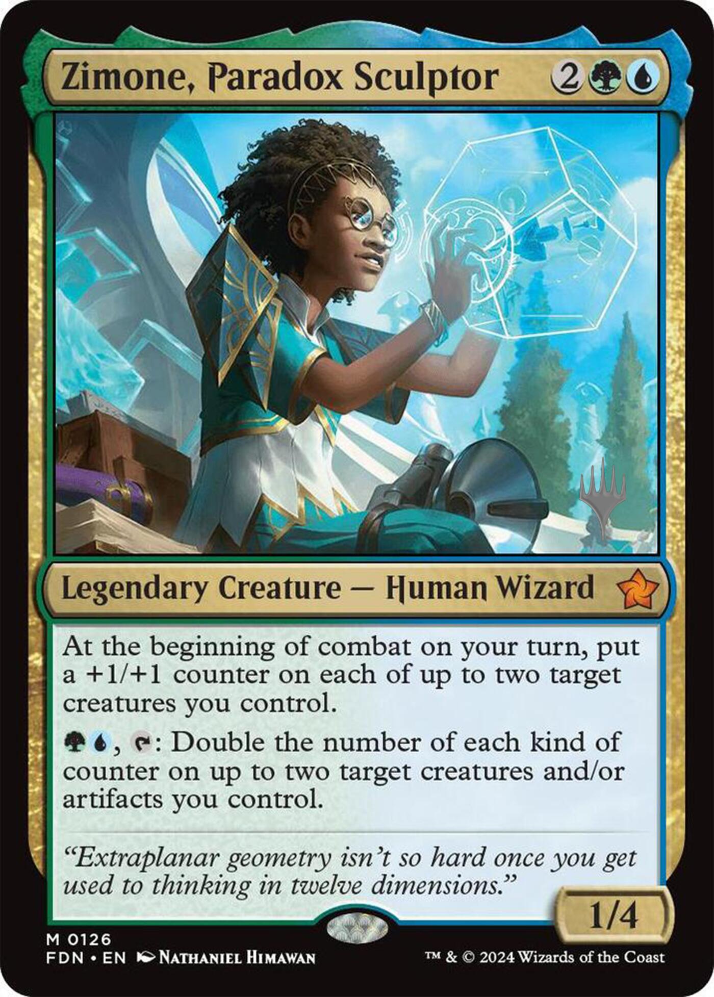 Zimone, Paradox Sculptor (Promo Pack) [Foundations Promos] | Galaxy Games LLC